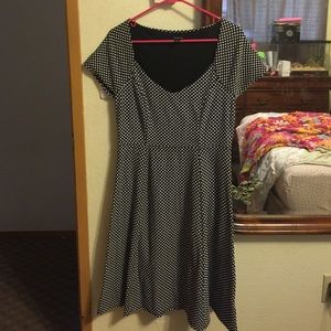 Black and white polka dot dress
