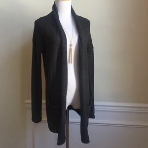 H&M Long Comfy Grey Cardigan with Pockets