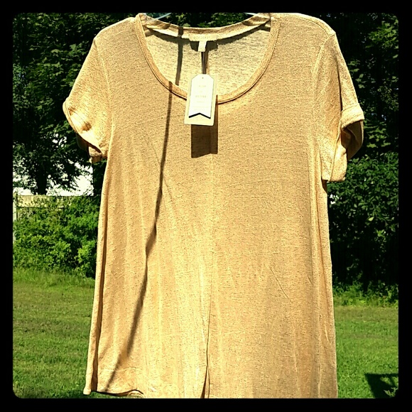 ATHROPOLOGY LINEN sparkle top brand new