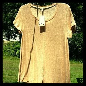 ATHROPOLOGY LINEN sparkle top brand new