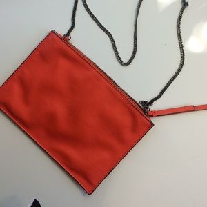Zara Trafaluc Collection orange clutch