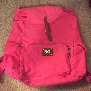 Pink drawstring backpack