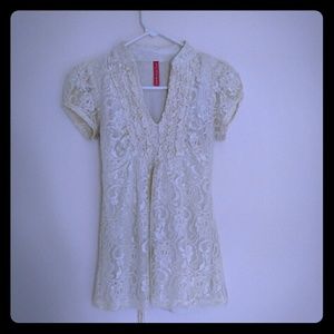 Lace Tie Back Top