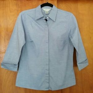 Blue button up dress shirt