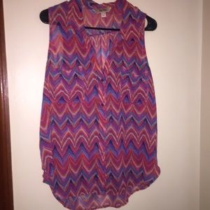 Colorful zig zag blouse
