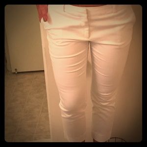 Business casual white pants.