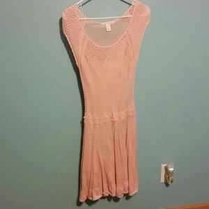 Light pink crochet dress