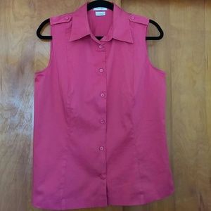 Pink sleeveless shirt top
