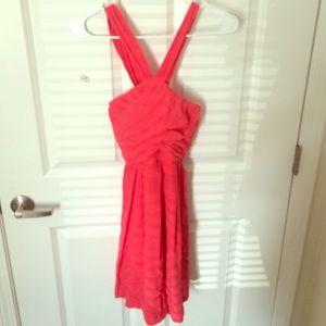 Made well pink chiffon dress