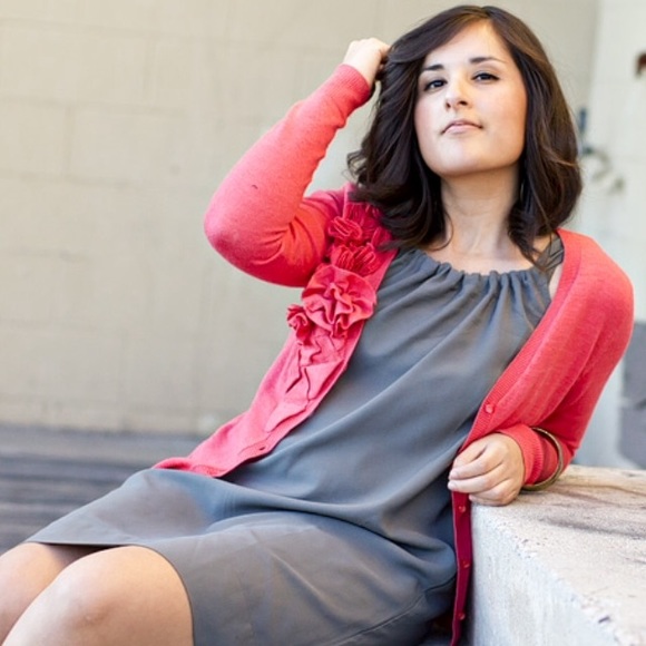 Bright salmon cardigan