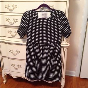 Anthropologie black and white dress