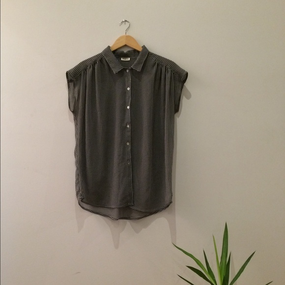 WKDY Sheer Check Blouse