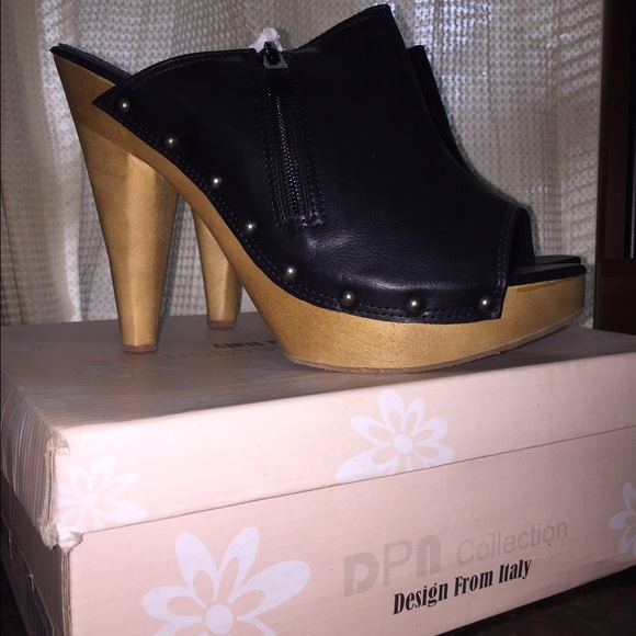 Black studded heels