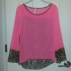 Super cute hot pink leopard shirt