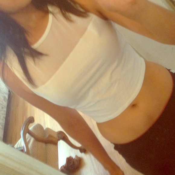 White crop top