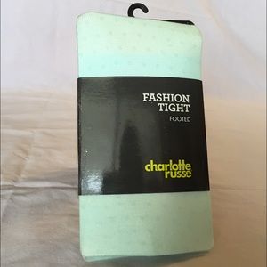 Mint polka dot sheer Charlotte Russe Tights