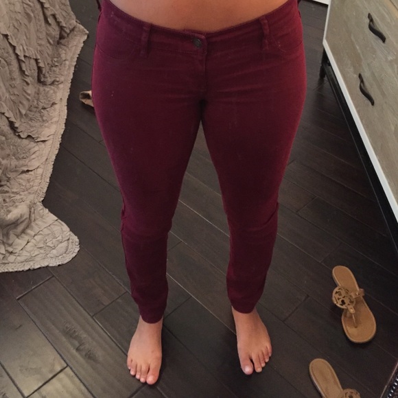 Maroon hollister jeans