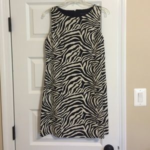 Banana Republic Zebra Print Shift Dress