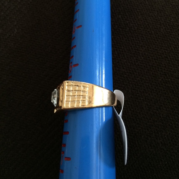 Gold and crystal ring - Picture 3 of 3