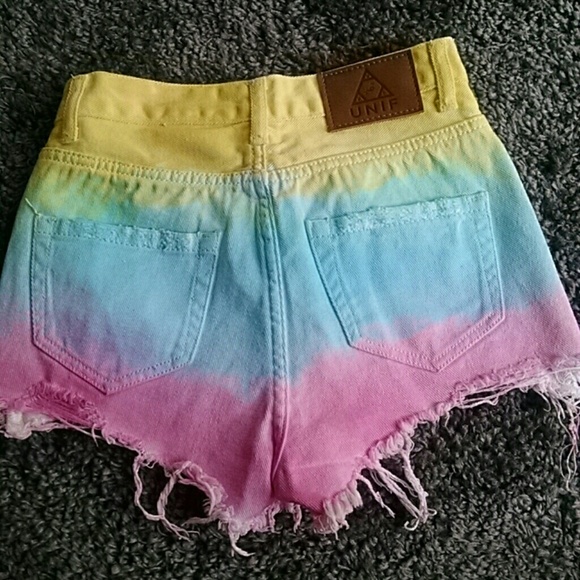 Unif Tie Dye Hangover Shorts NWOT - Picture 2 of 2