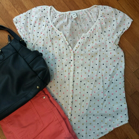 Cute polka dot top S/M