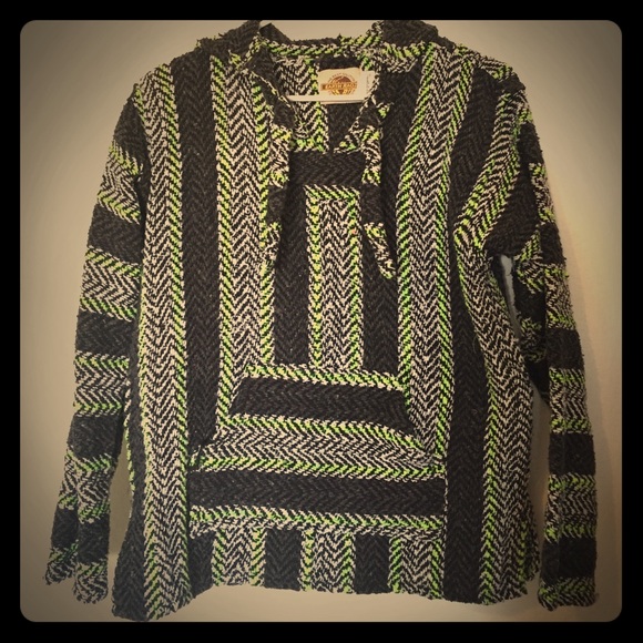 Sweaters - Green and black drug rug
