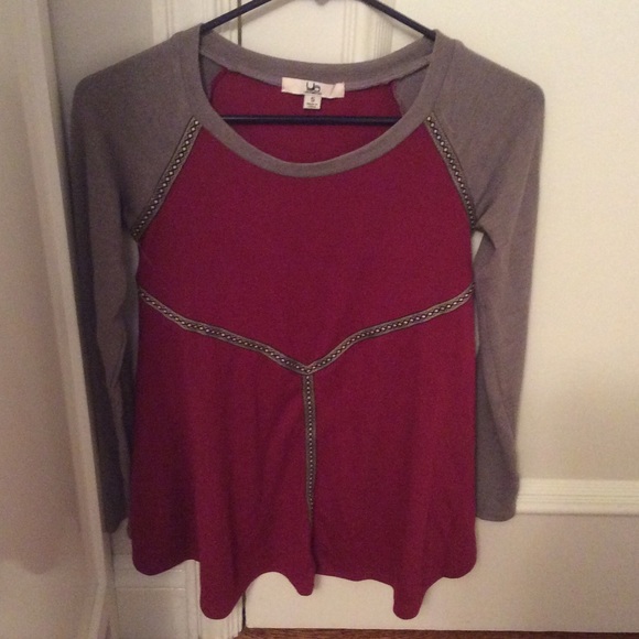 Maroon and Grey Sweater, size small