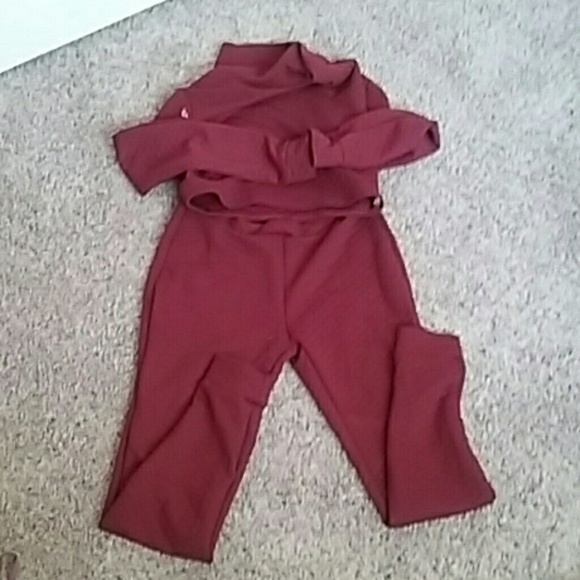 Two Piece BodyCon Burgandy Wear