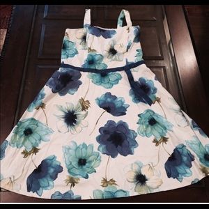 A frame floral dress