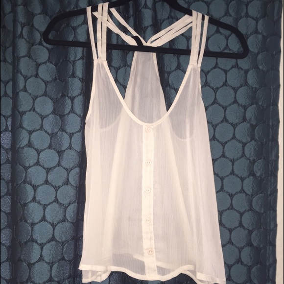 (Sold)Sheer off white shirt - Picture 1 of 2