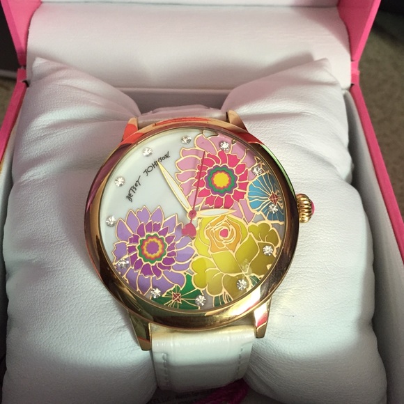 Colorful flower Betsey Johnson watch
