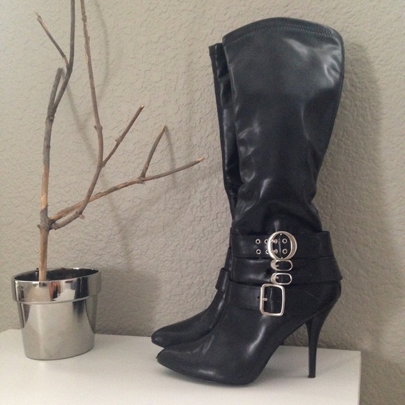 Black Knee High Boots