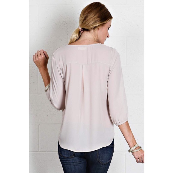 SOLD OUT! Smocked Shoulder Detail Blouse - Picture 4 of 4