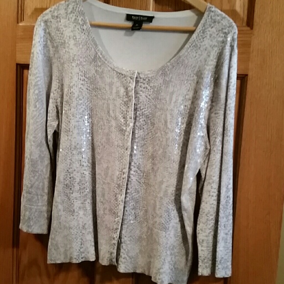 White House Black Market Python Print Cardi