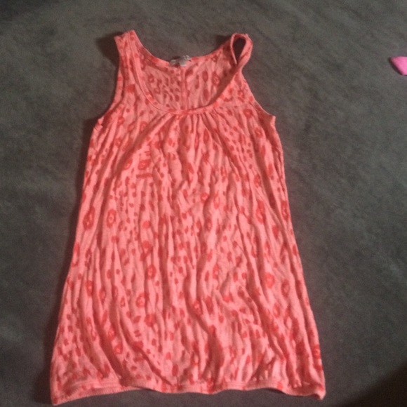 Coral leopard tank top!