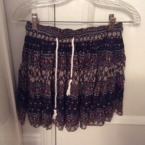 Navy Blue Peasant Skirt