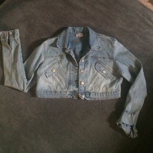 Mid length jean jacket