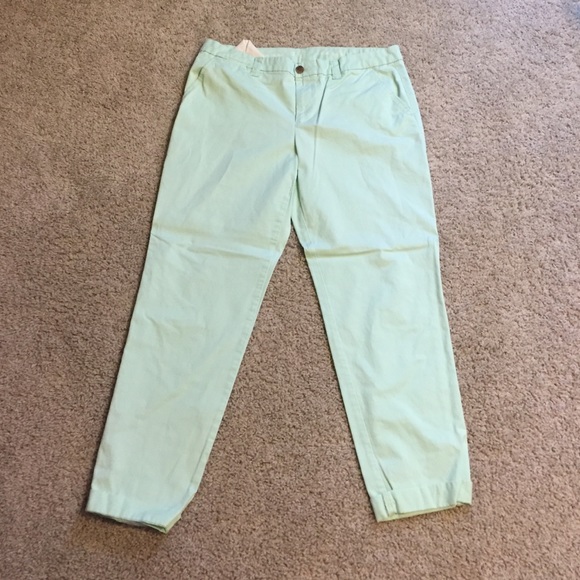 Gap Broken-in straight mint khakis