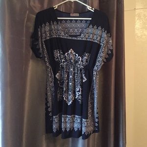 Maternity Blue & White Blouse