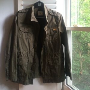 Army Green Utility Jacket with Pockets
