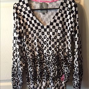 Cheetah black and white Volcom sweater