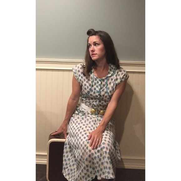 Vintage Novelty Print Cotton Day Dress - Picture 3 of 4