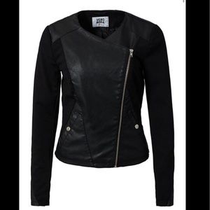 Faux leather black jacket