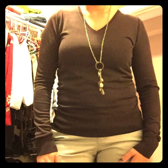 BCBGMaxAzria long-sleeved brown sweater