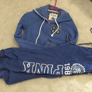 PINK sweatshirt and sweatpants