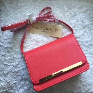 Red with gold detailing cross body bag NWT