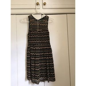 Black and gold dress