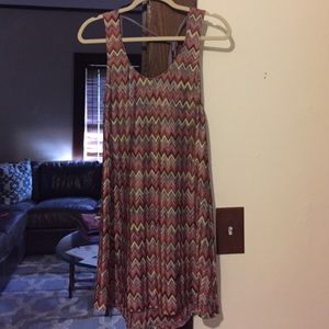 a colorful chevron pattern dress