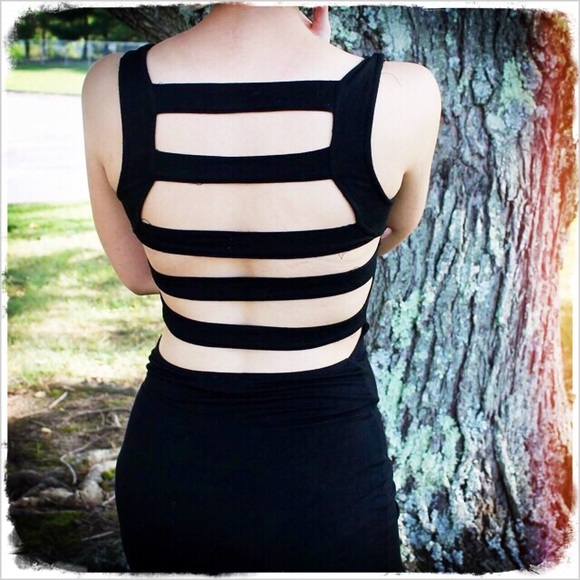 Strappy little black dress!