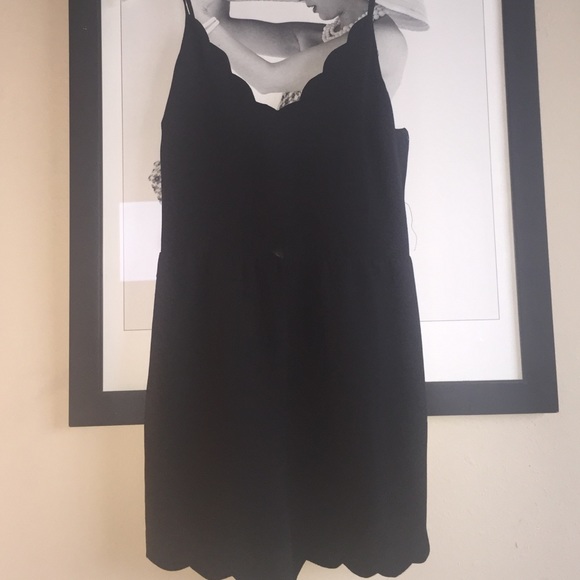 Black Scallop Romper